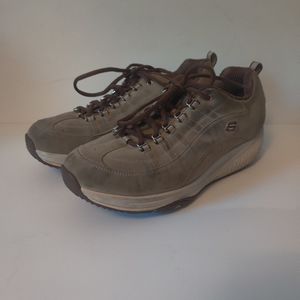 Skechers Shape Ups women's beige athletic toning shoes Sz 11